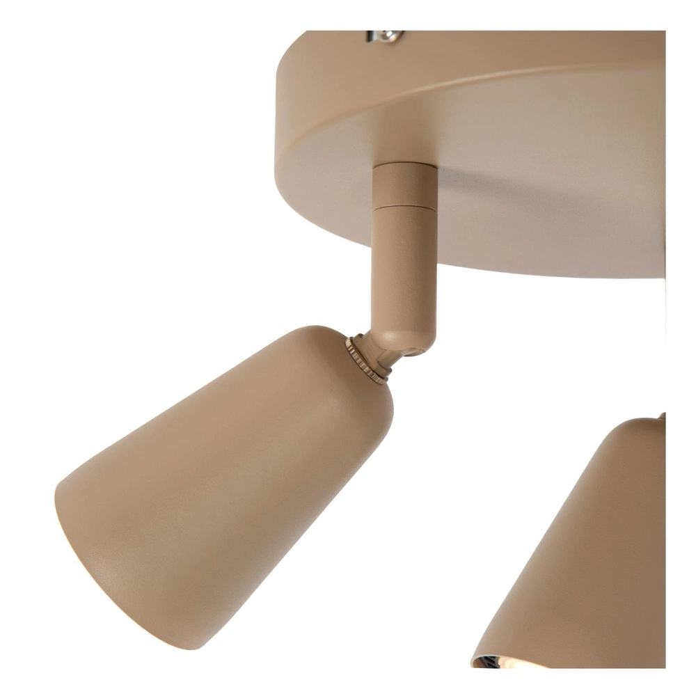 Ceiling spotlight Tiana 3-light taupe Lucide 5411212650412
