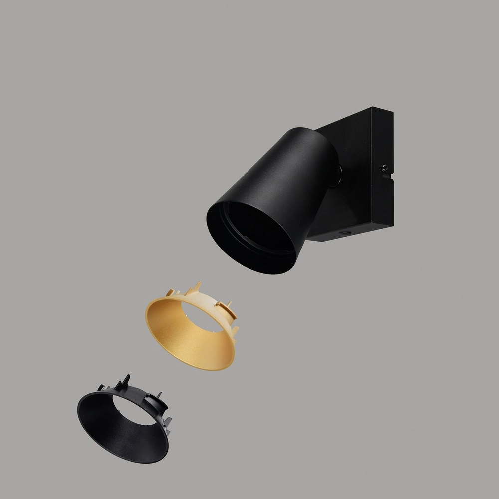 Wall spotlight Sharp Black with switch Trio 4017807627725