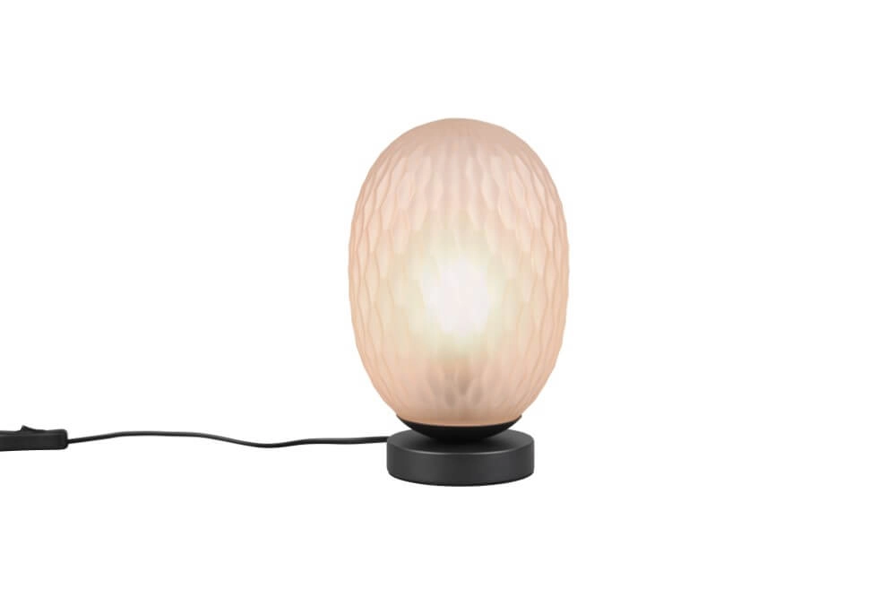 Table lamp Facette with ribbed amber glass Trio 4017807627886