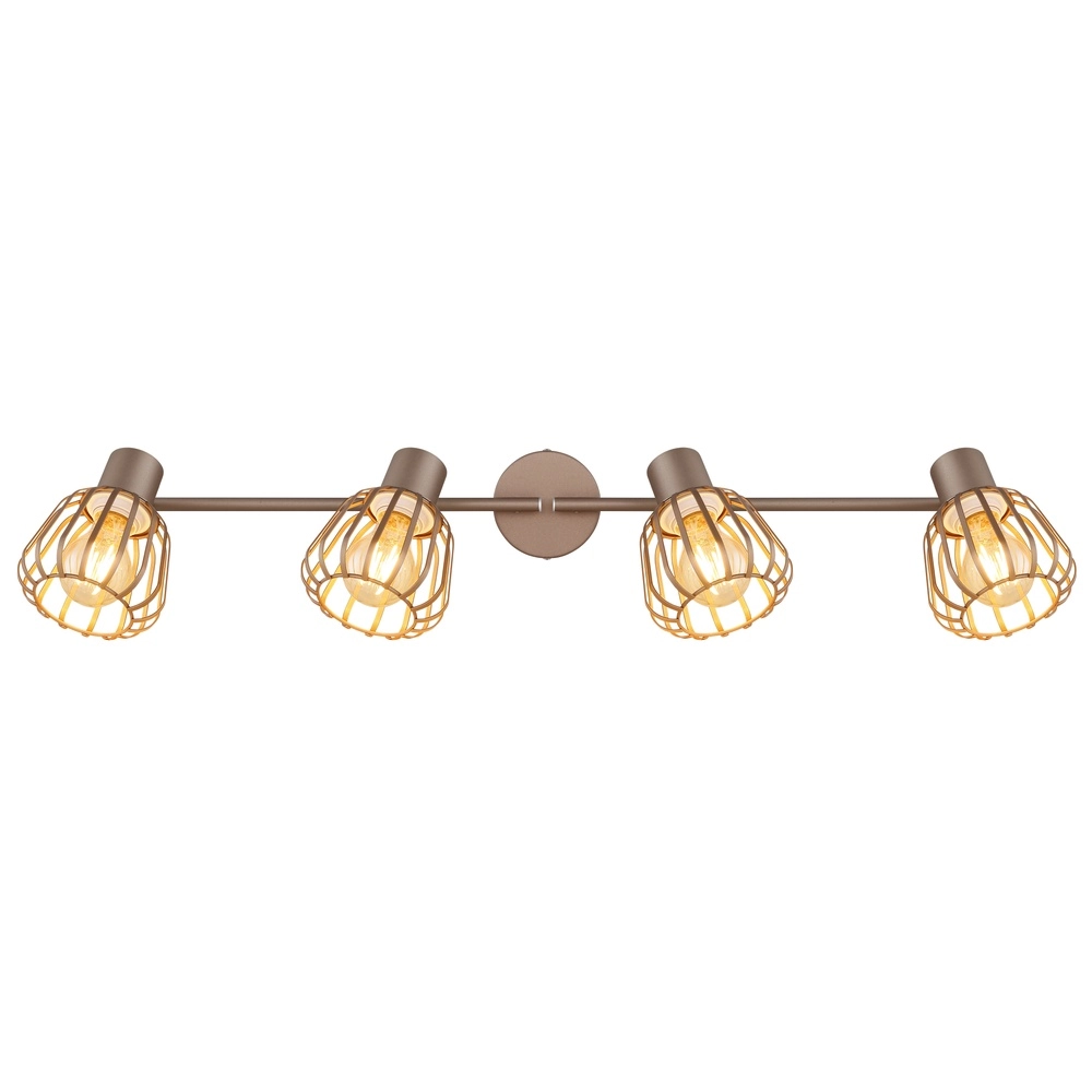 Ceiling lamp Olin 4-light coffee brown Globo 9007371592579