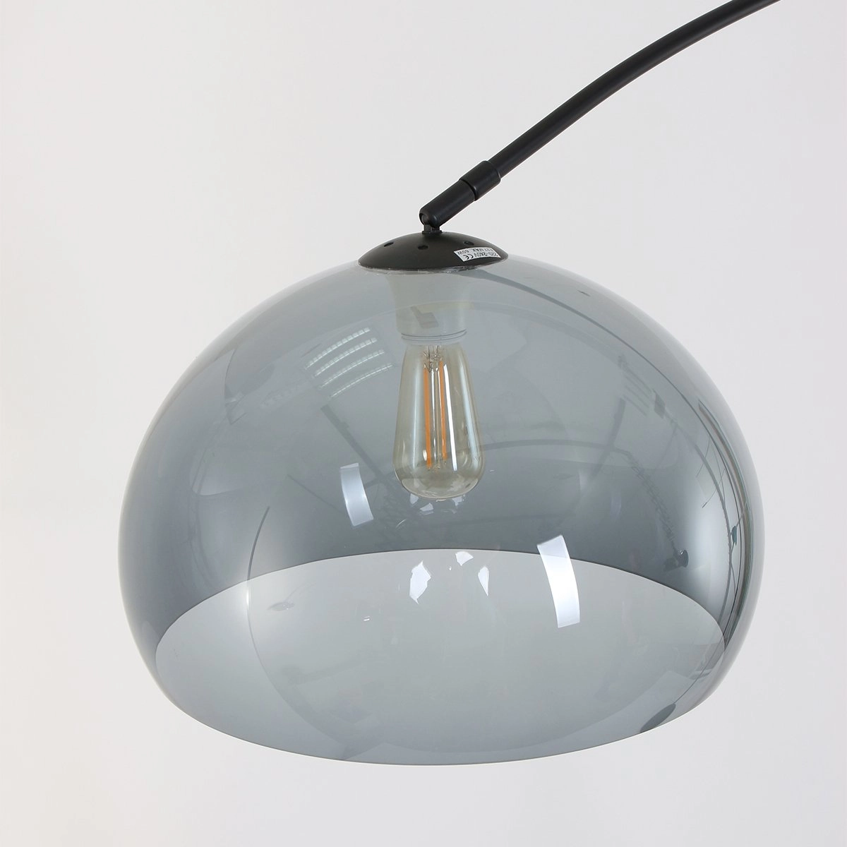 Arc lamp Stresa black with smoke glass Steinhauer 8712746116489