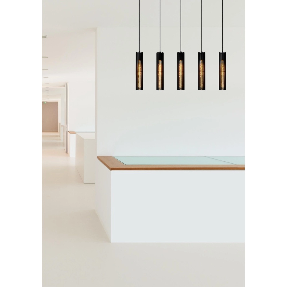 Design pendant lamp Lionel 5-light black Lucide 5411212730435