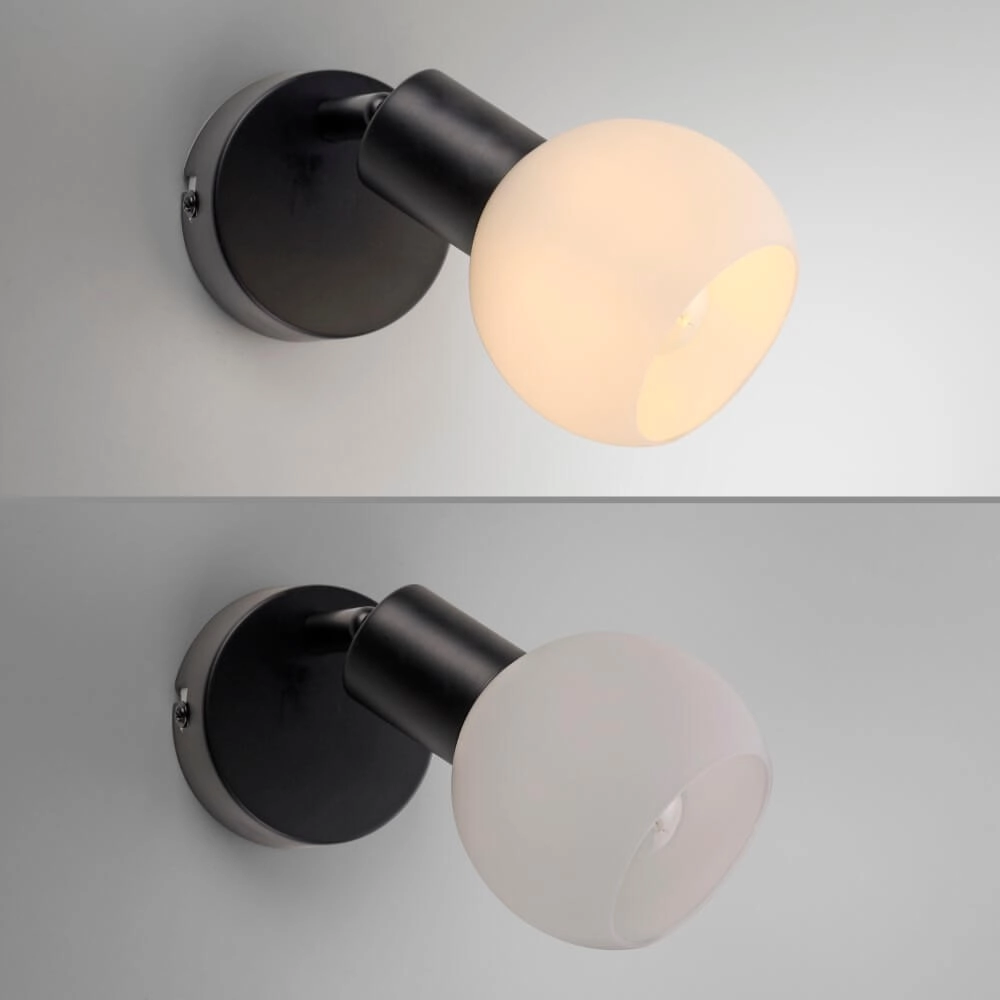Black wall lamp Loki 1-light Just Light 4043689000752