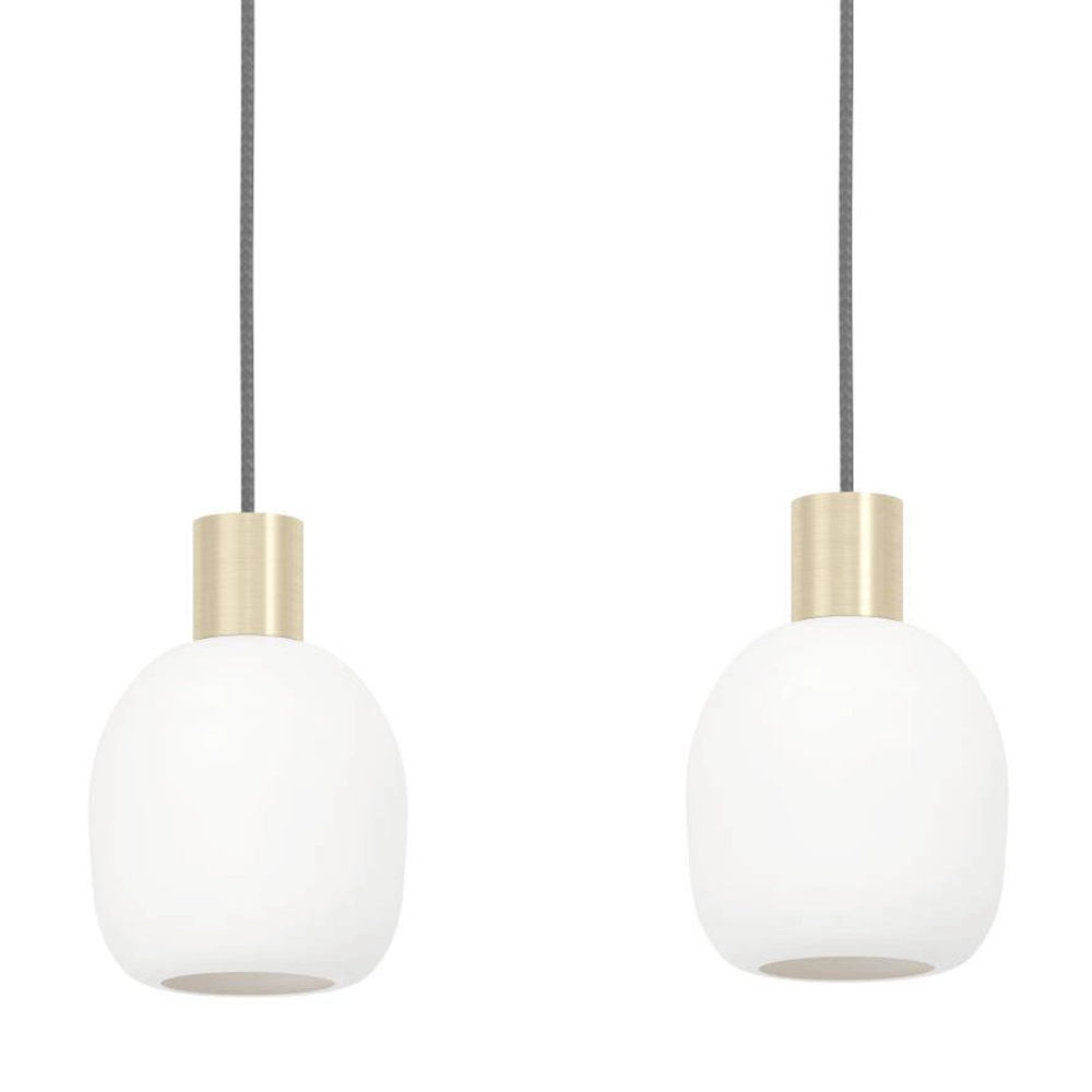 Gold dining table lamp Manzanares with white glass Eglo 9008606235919