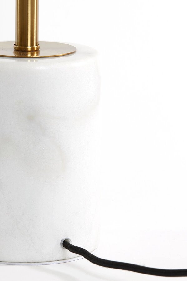 Design table lamp Medina white with gold 47cm Light & Living 8717807650902