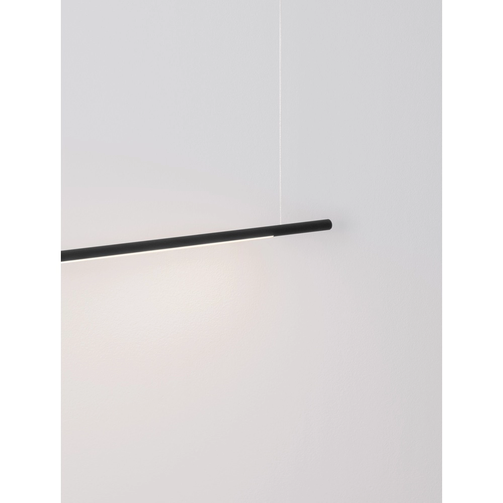 Sleek pendant lamp Brillia black 120cm Lyora 5212017473776
