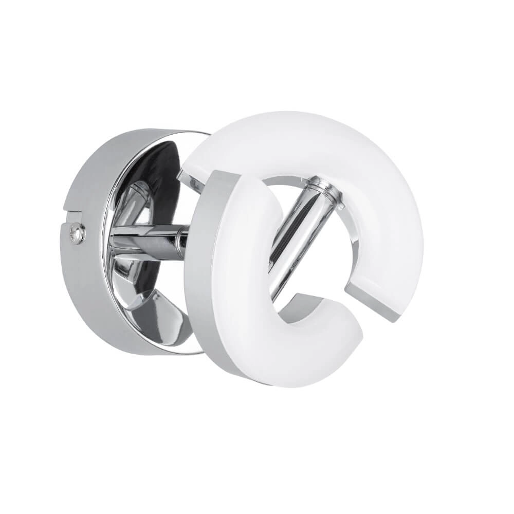 Chrome LED wall lamp Donut