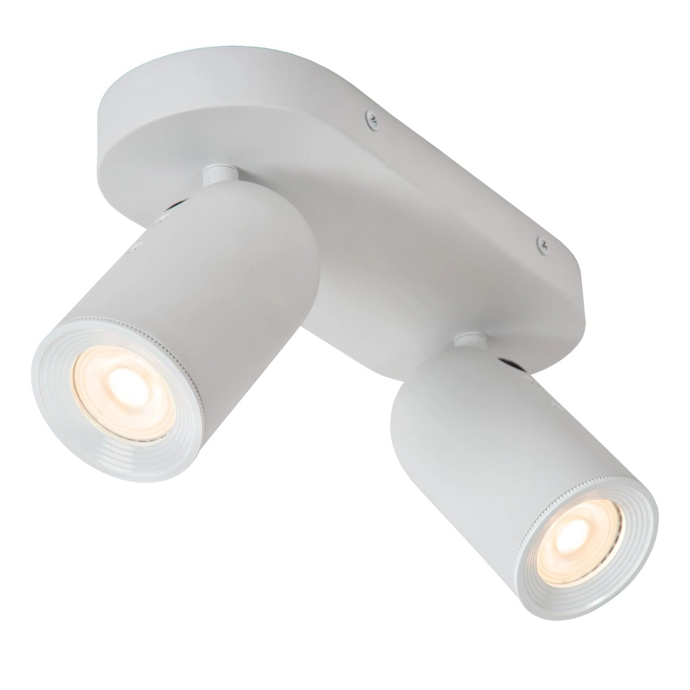 Ceiling spotlight Punch 2-light white Lucide 5411212134455
