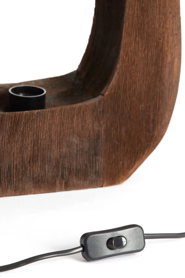 Dark wood table lamp Kelafo 33 x 40cm Light & Living 8717807691080