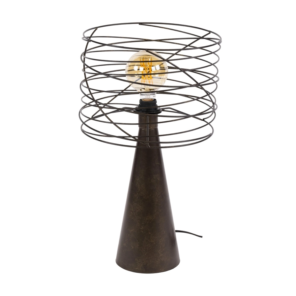 Urban brown table lamp Curl with wire cap Lyora 8716803512511