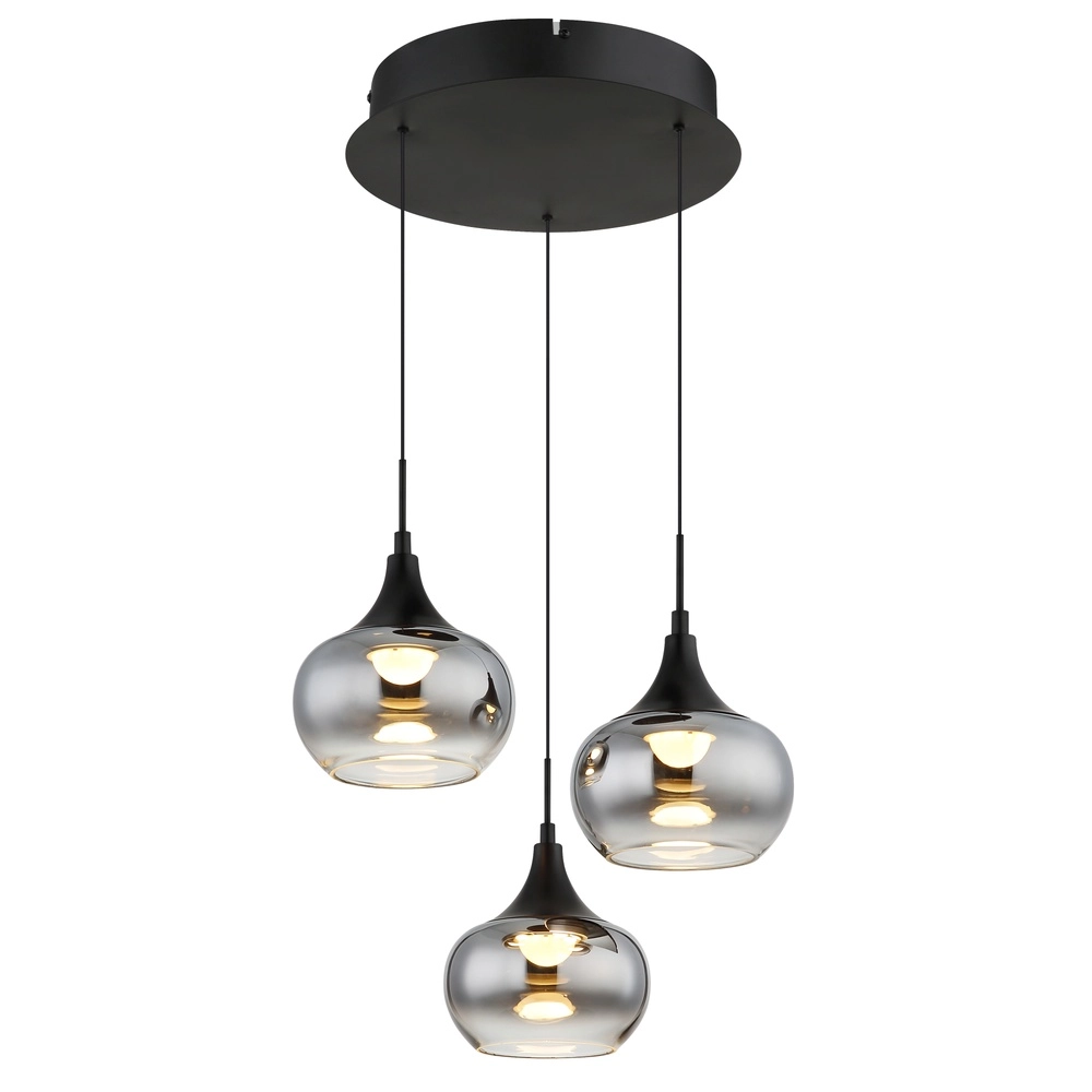 Design pendant lamp Lui 3-light black