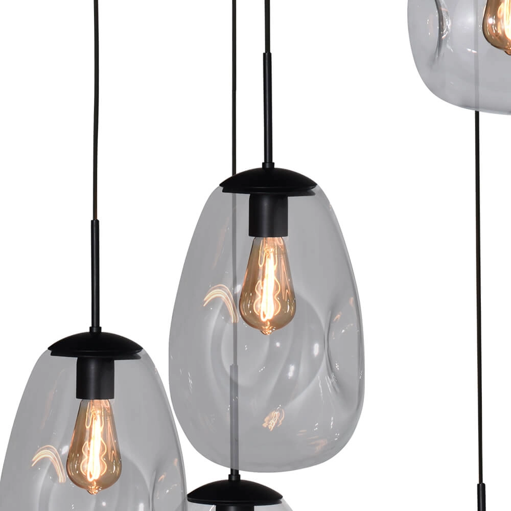 Vide hanging lamp Lava 5x clear glass Masterlight 8718121286495