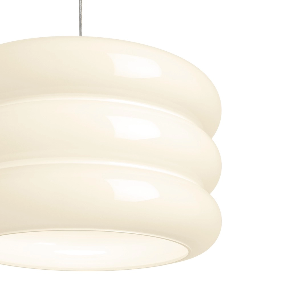 Design pendant lamp Tortora chrome with white Ø 30cm