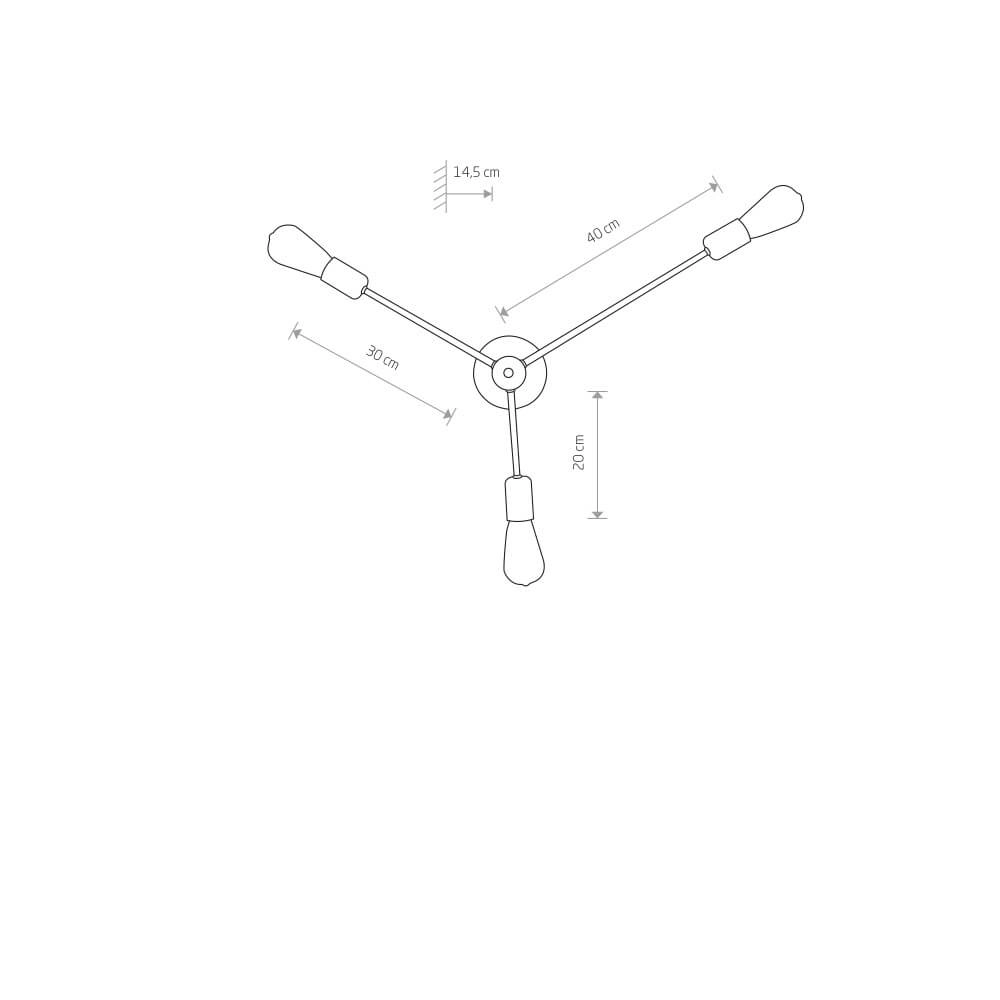 3-light ceiling lamp Mill Lyora 5903139913690