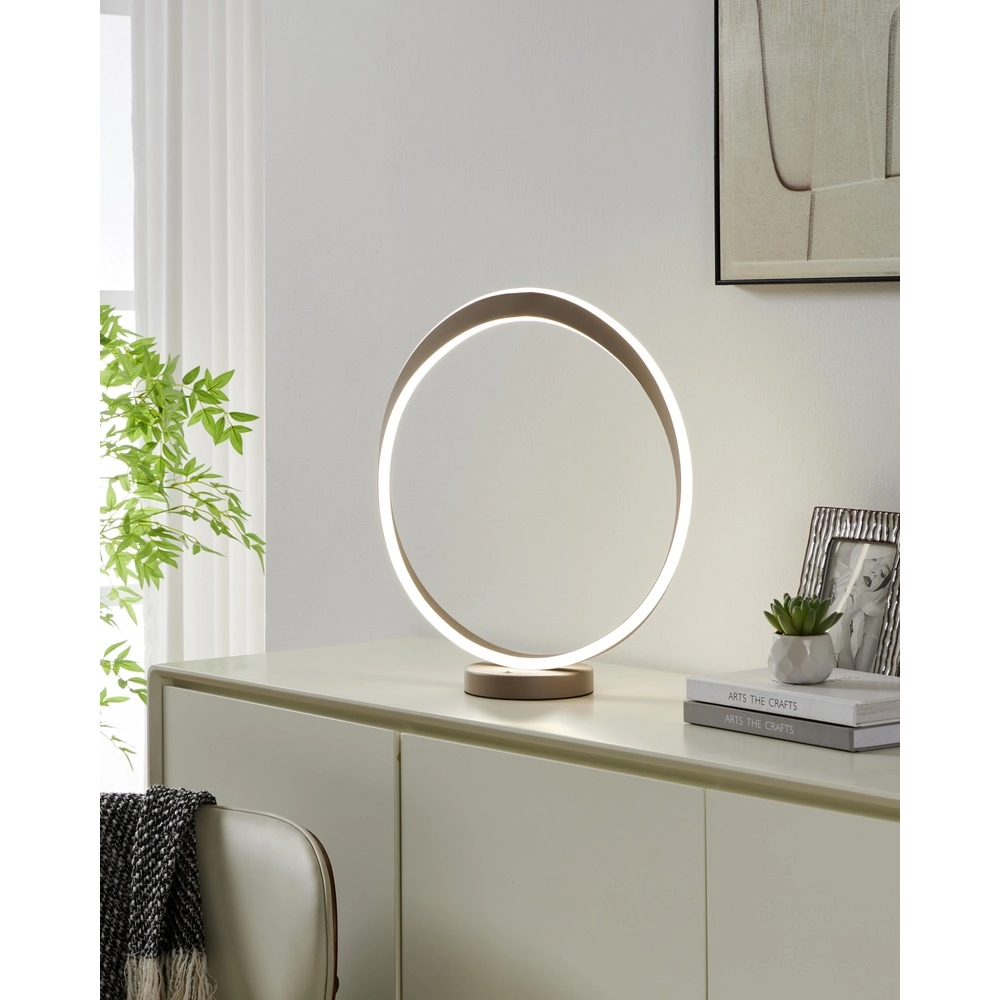 Design table lamp Camerota sand brown