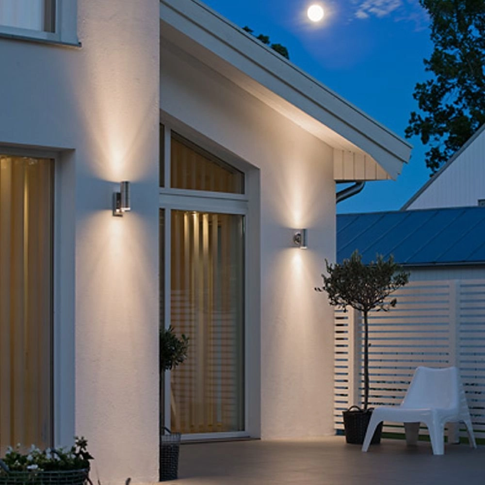 Wall spotlight Modena Up - Down Stainless steel with motion detector KonstSmide 7318307542004