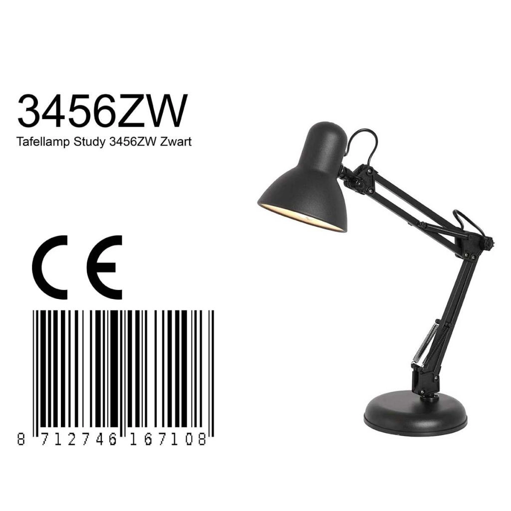 Desk lamp Study Black Steinhauer 8712746165388