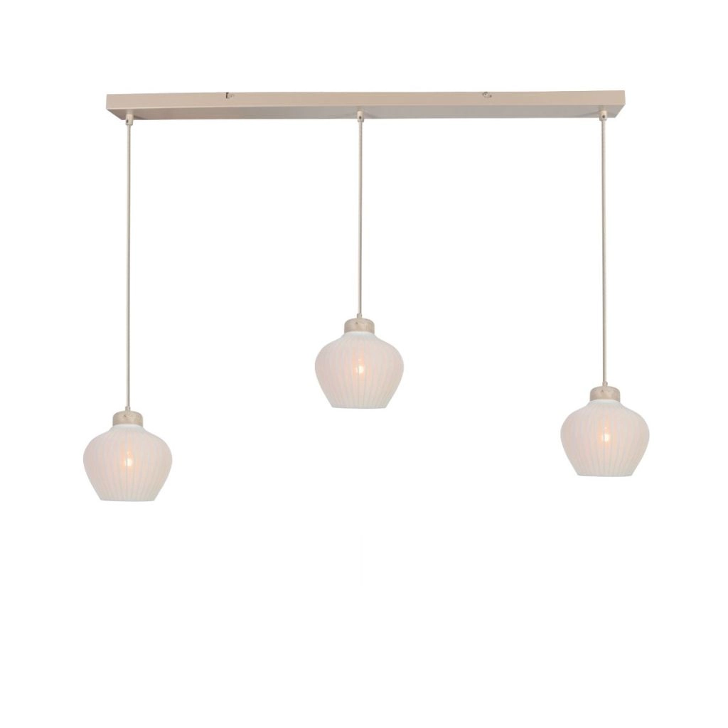 3-light pendant lamp Travino Sand brown Steinhauer 8712746184372