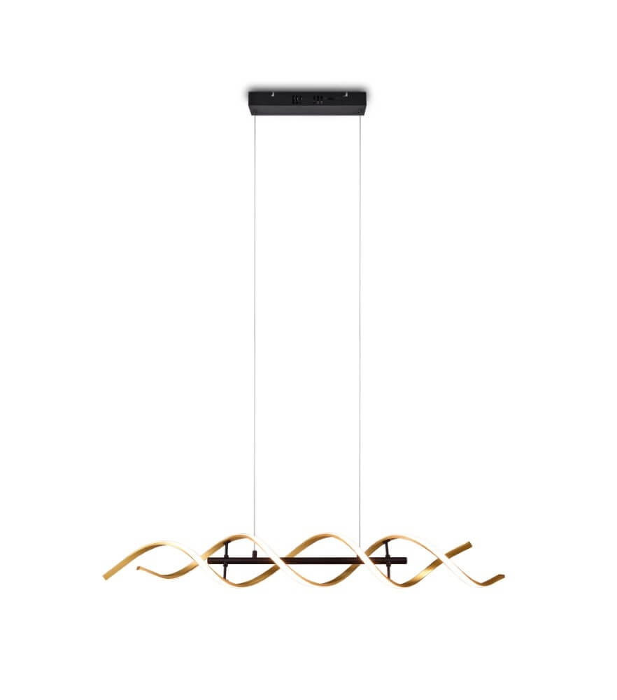 Design LED hanging lamp Sequence black with gold Trio 4017807540734