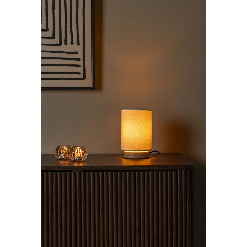 Table lamp Albane light wood Ø 12cm Lucide 5411212061669