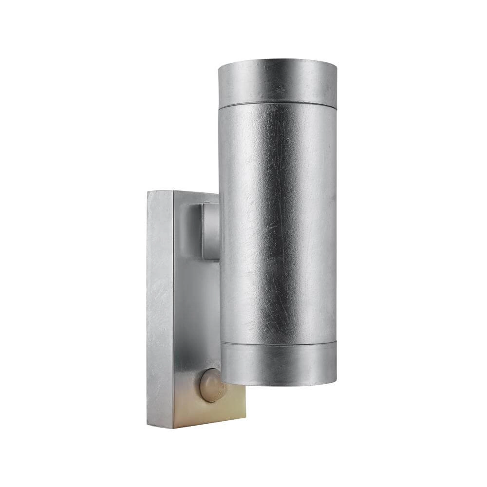 Up & downlighter Tin Zinc with sensor