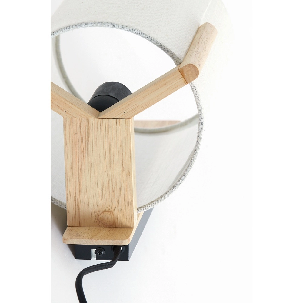 Danish design wall lamp Litto natural with linen Light & Living 8717807792756