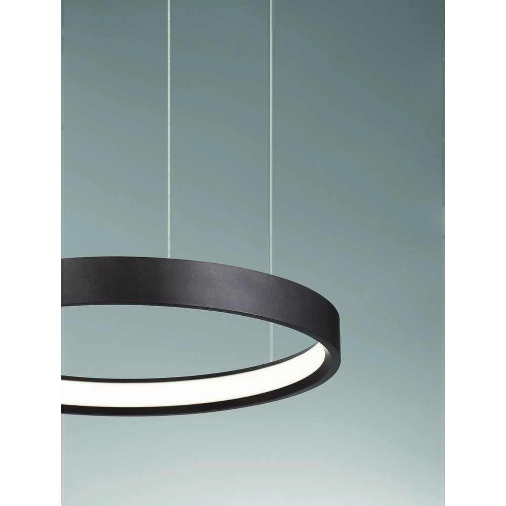 Sleek pendant lamp Perrine Ø 40cm coffee brown Lyora 5212017438928