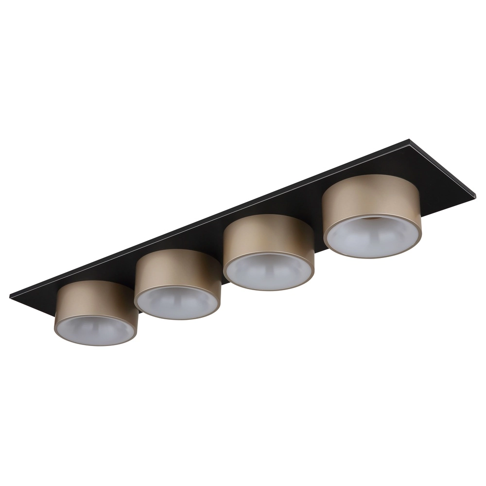 4-light ceiling lamp Raymond black with champagne Globo 9007371525874