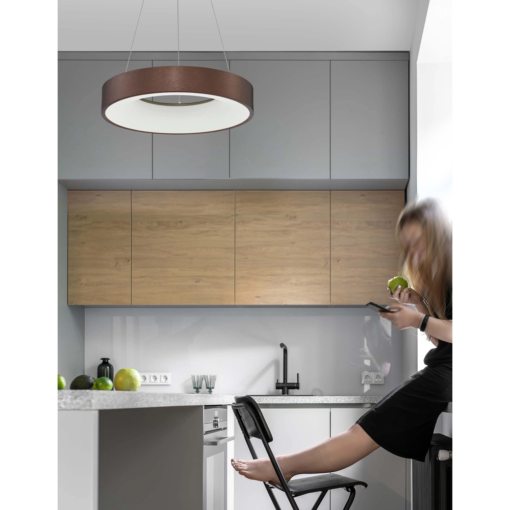 Pendant lamp Rando Thin coffee brown Ø 38cm