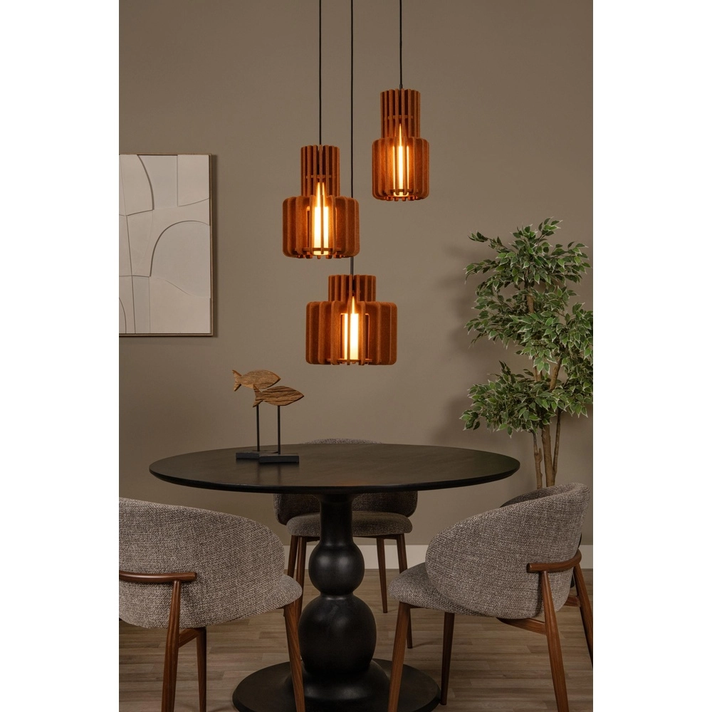 Design pendant lamp Rollo 3-light terracotta Lucide 5411212452818