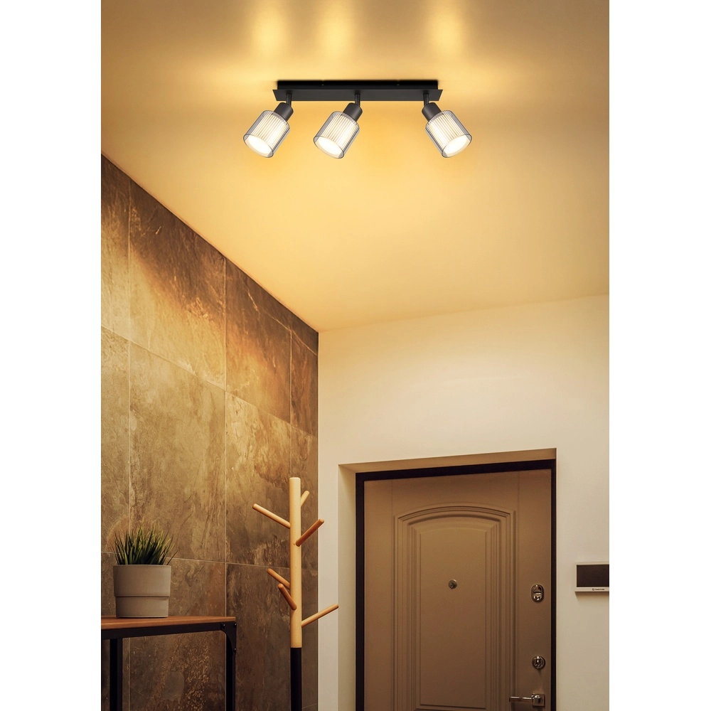 Design ceiling lamp Villegas 3-light gunmetal Globo 9007371575947