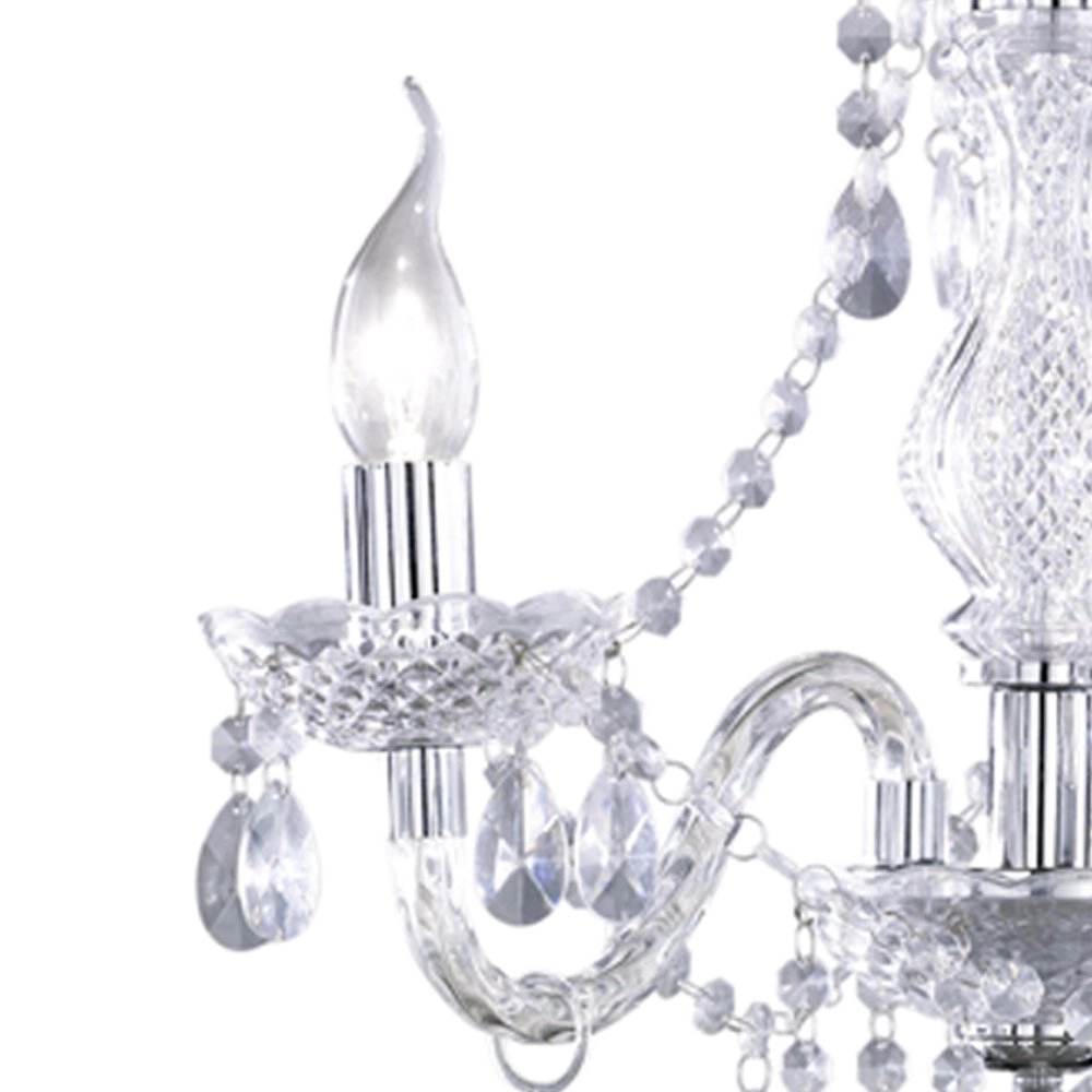 Chandelier Luster Crystal 40cm 3-light transparent Trio 4017807223811