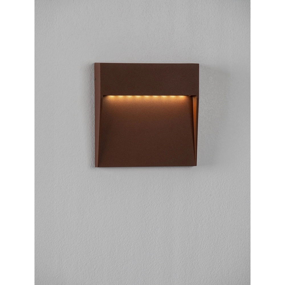 Square wall lamp Fem Rusty brown Lyora 5212017478948