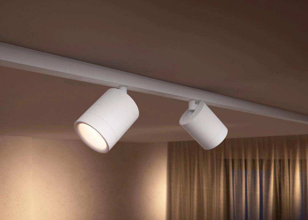 Hue Perifo - White and color set of 2 wall spotlights and gradient white Philips 8719514407909