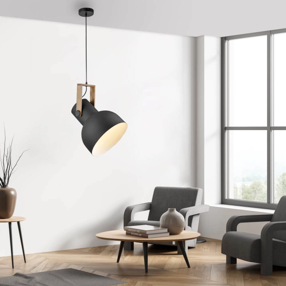 Pendant lamp Cup 2.0 1-light black Just Light 4043689000714