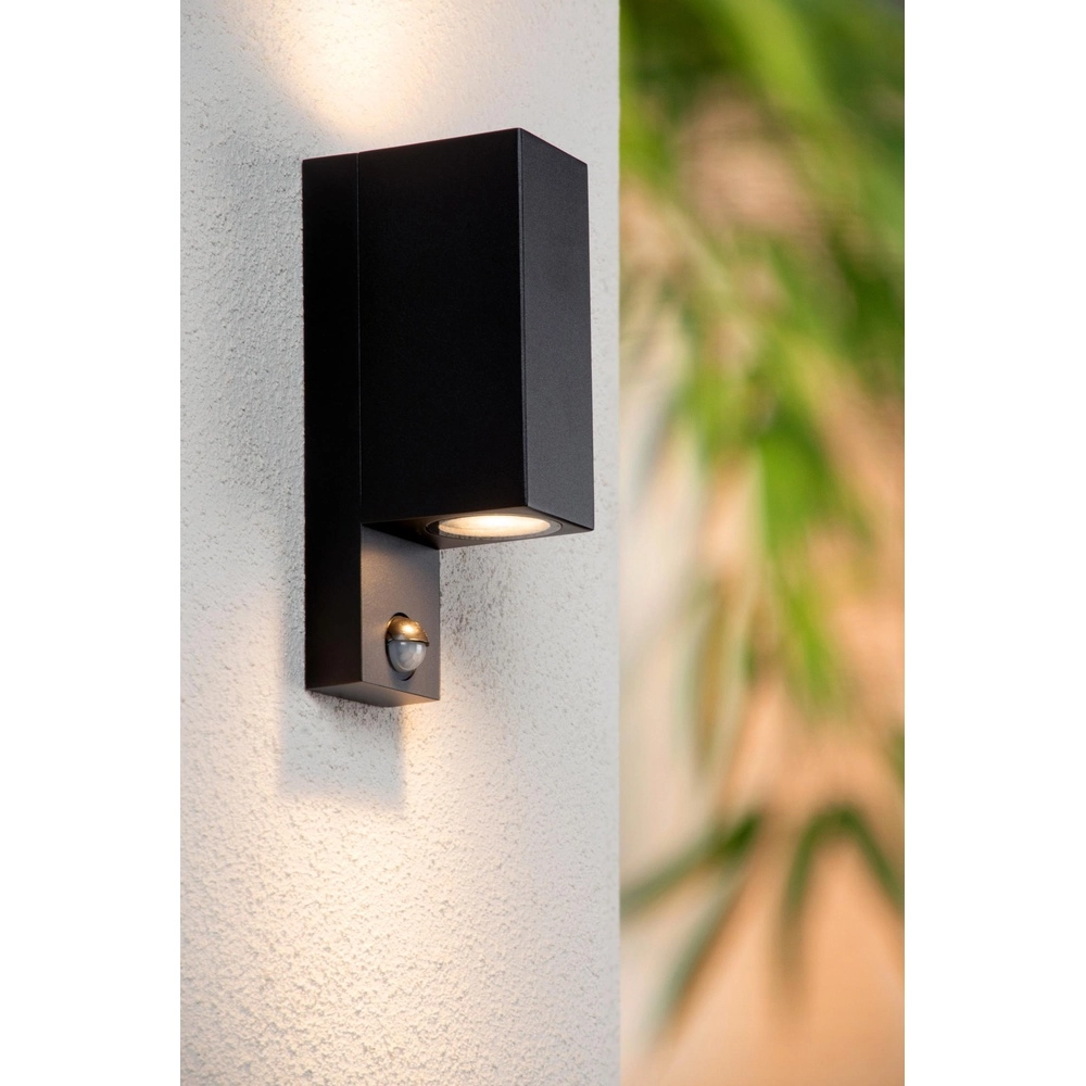 Design wall spot Zaro Up & Down Black With Sensor Lucide 5411212690180