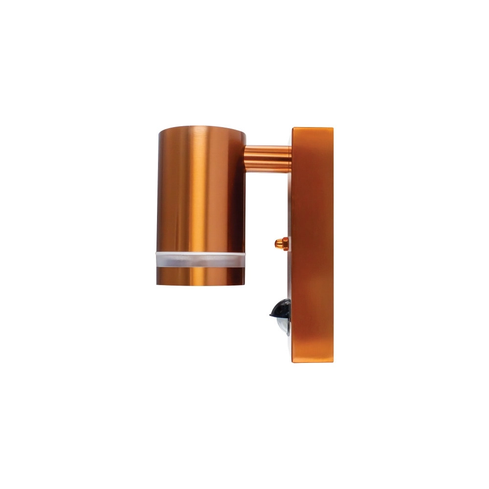 Wall spotlight with sensor Opden Red copper - 1x GU10 Lyora 5055788285656
