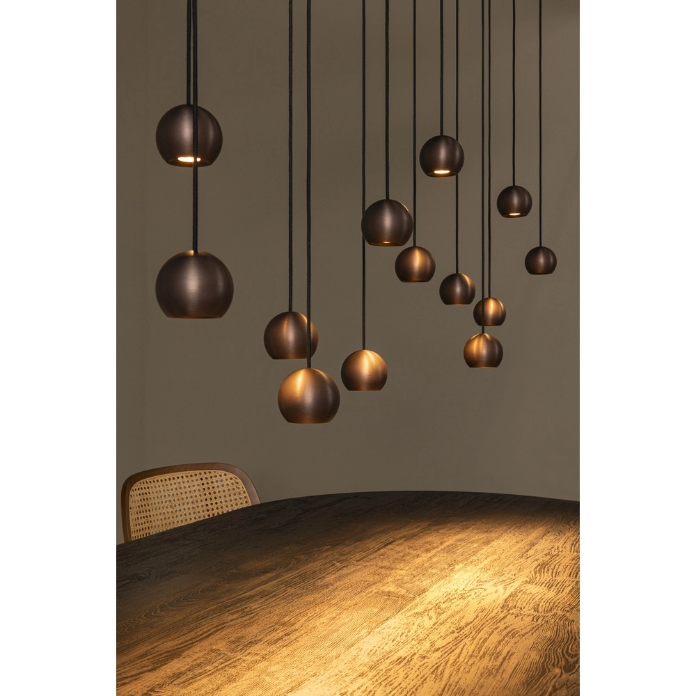 Design pendant lamp Montana 13-light coffee brown Premium by Lucide 5411212680150