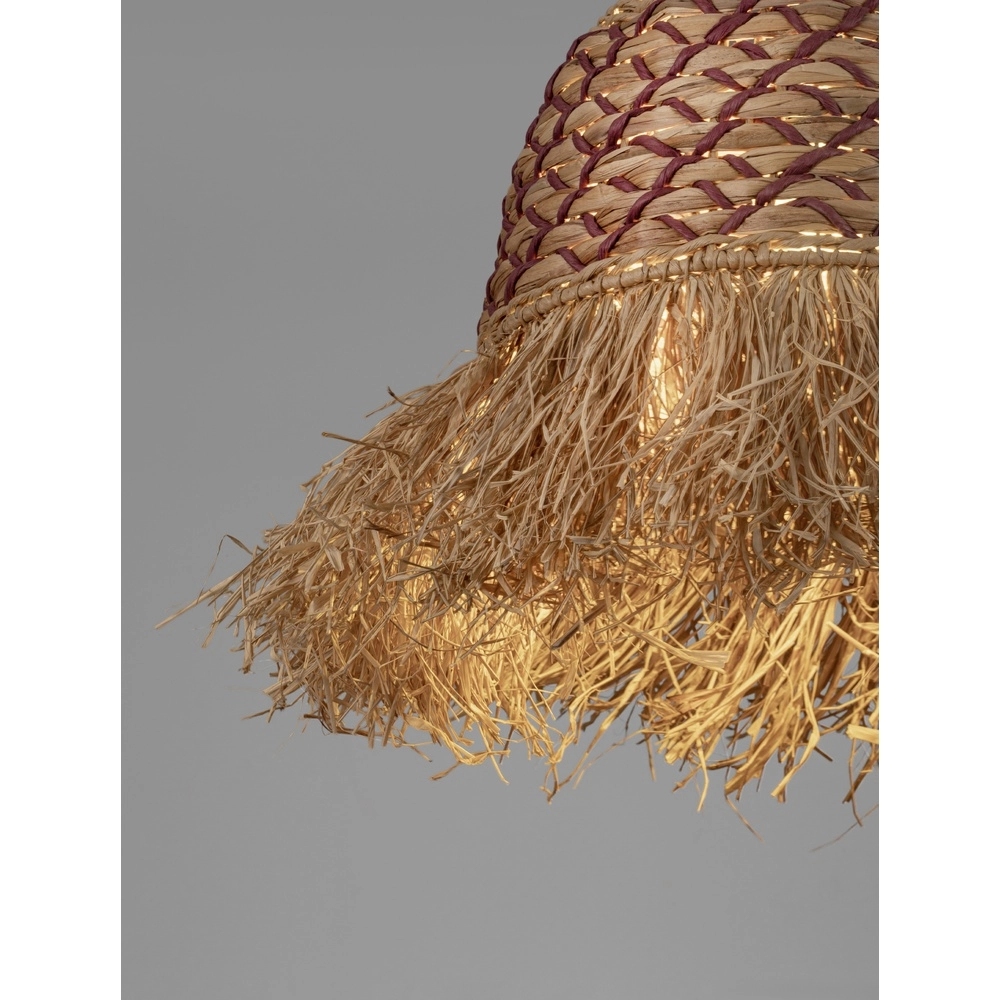 Straw lamp Sorello Red with brown Lyora 5212017477408