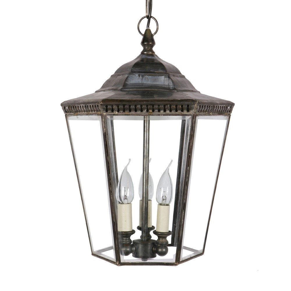 Antique pendant lamp Chelsea 3-light - antique copper (ant) Limehouse