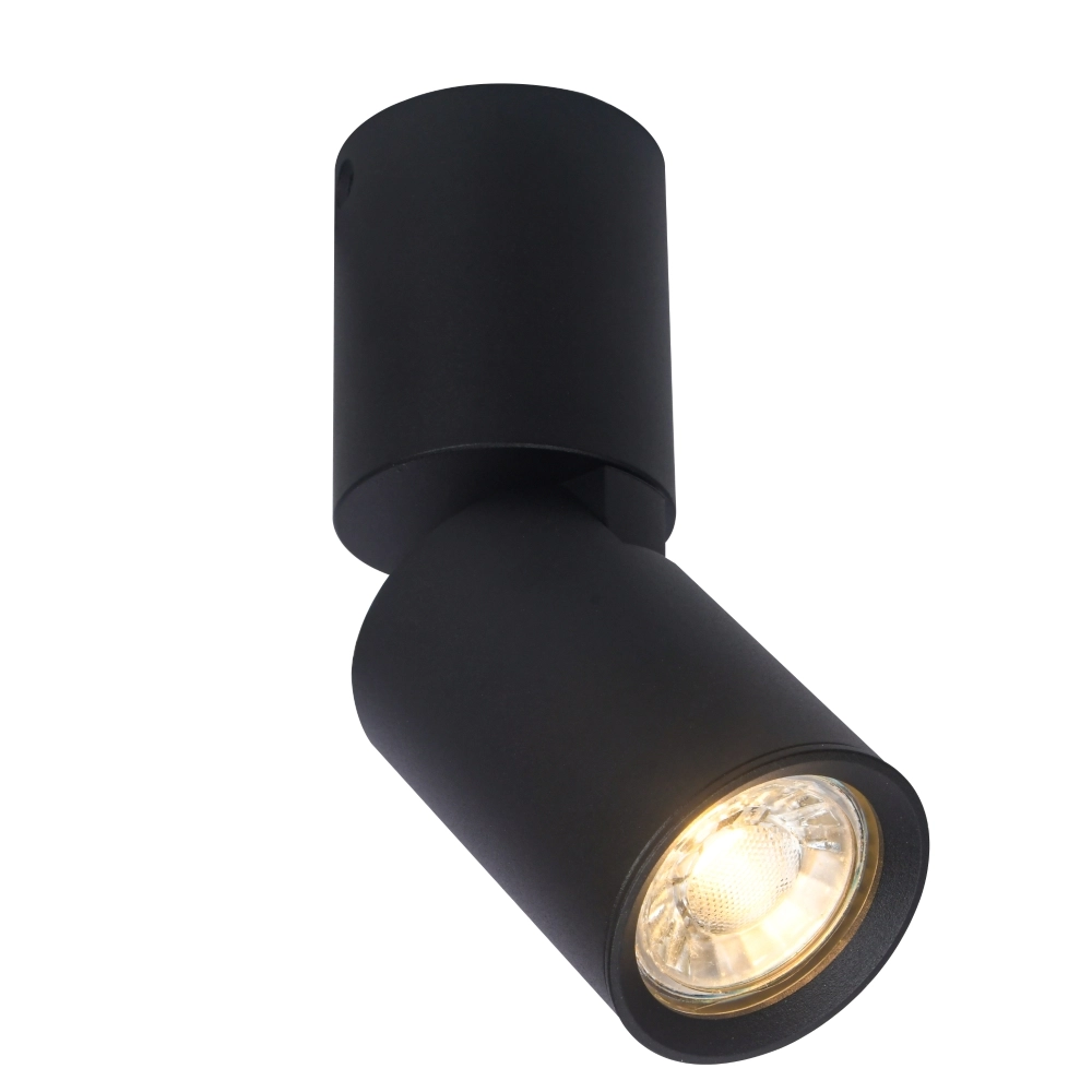 Black surface spotlight Parma adjustable aluminium