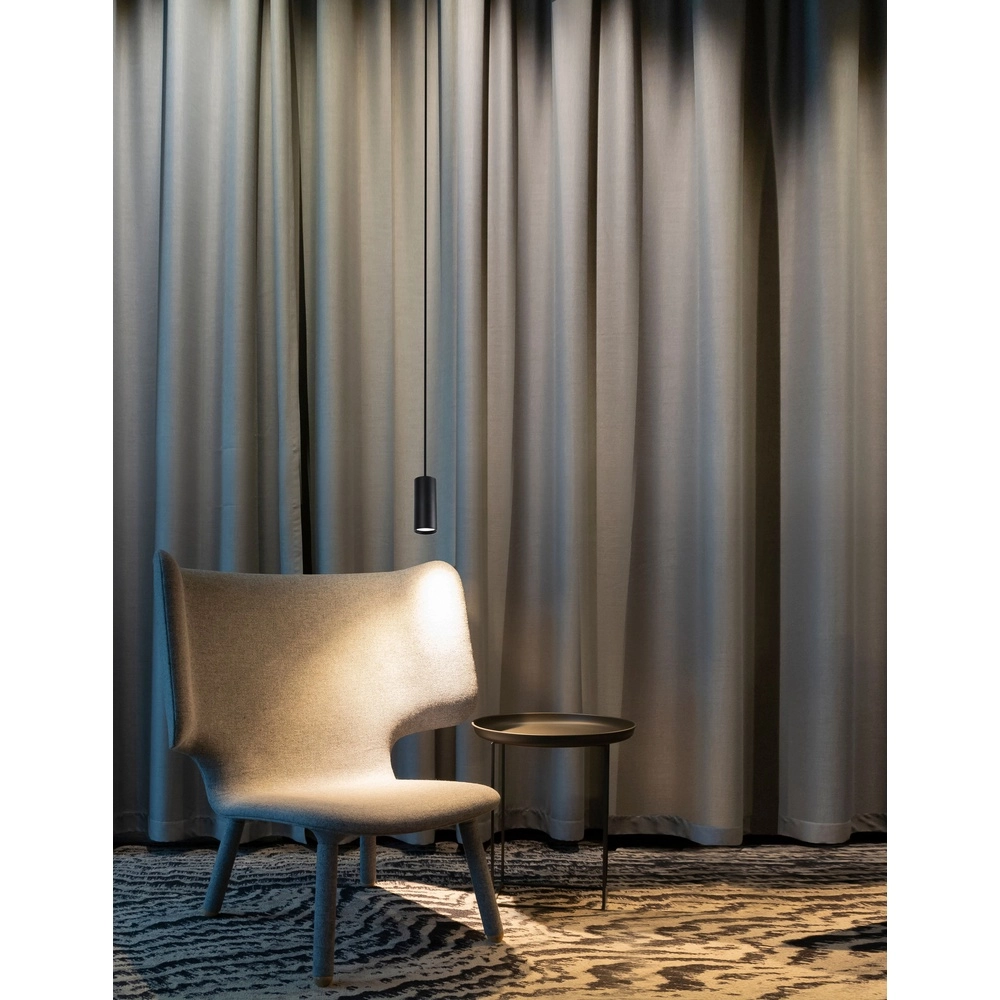 Sleek pendant lamp Aila black Lyora 5212017427274