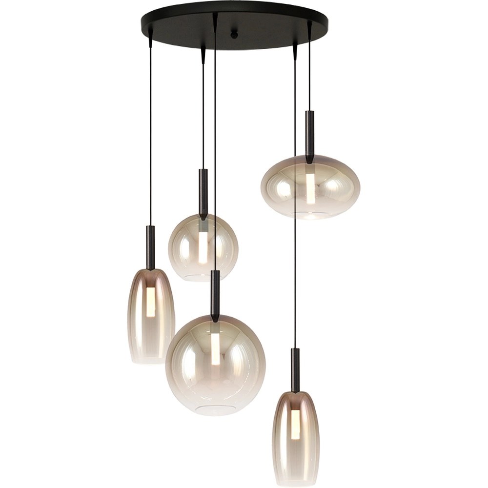 5L vide pendant lamp Lido Ball with gold-fading glass