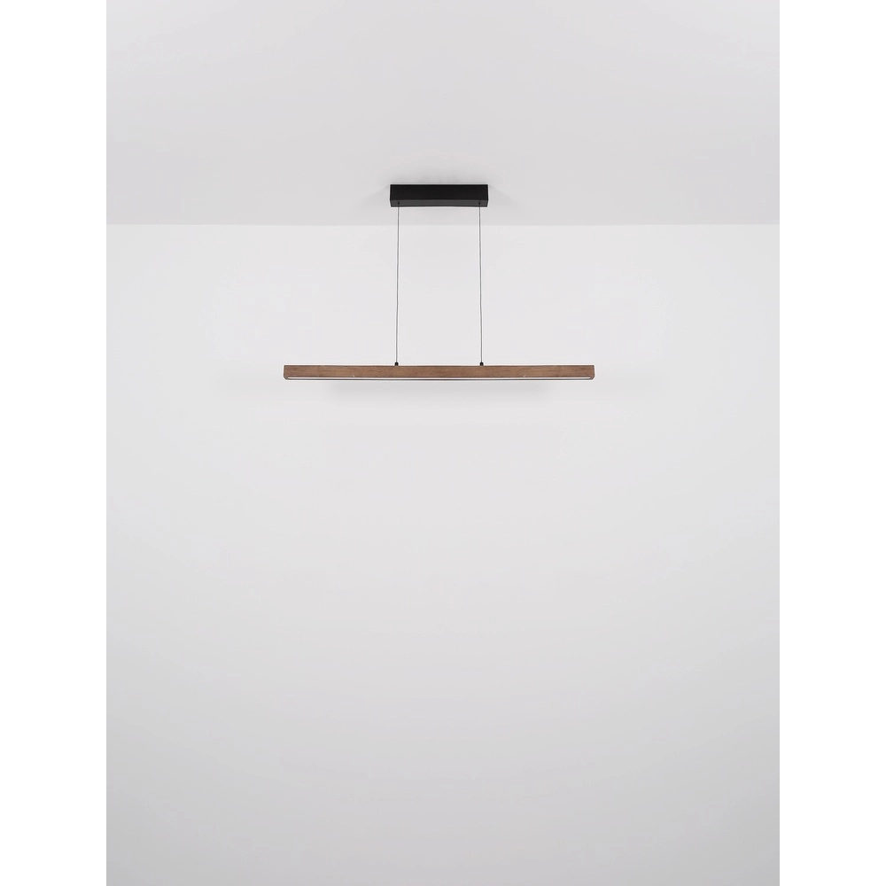 Sleek pendant lamp Olivus wood 115cm Globo 9007371455683