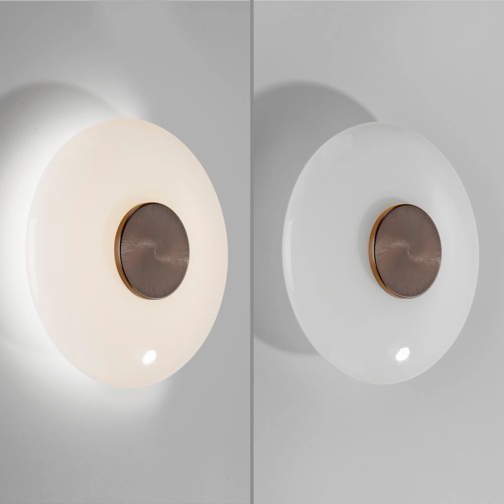 Design wall lamp Pure Vitrum brown Paul Neuhaus 4012248382493