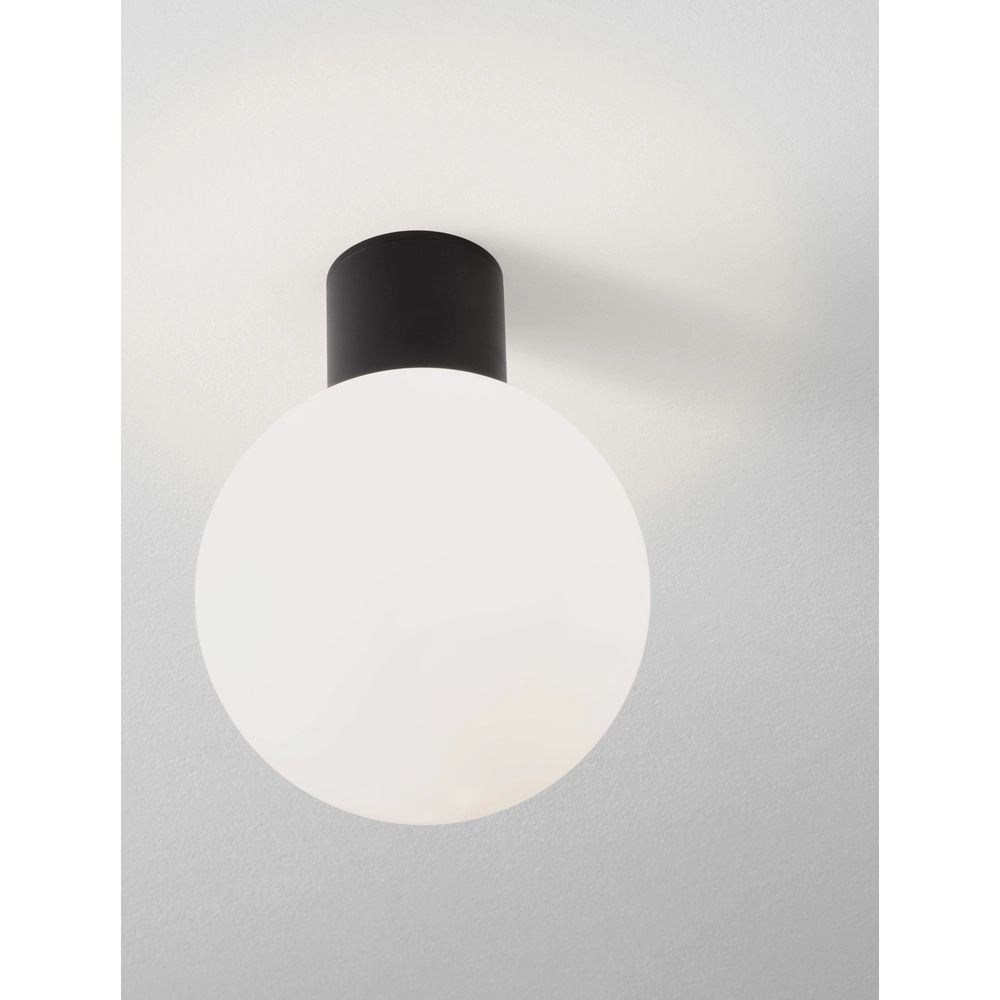 Ceiling lamp Spix anthracite with white convex glass Lyora 5212017476432
