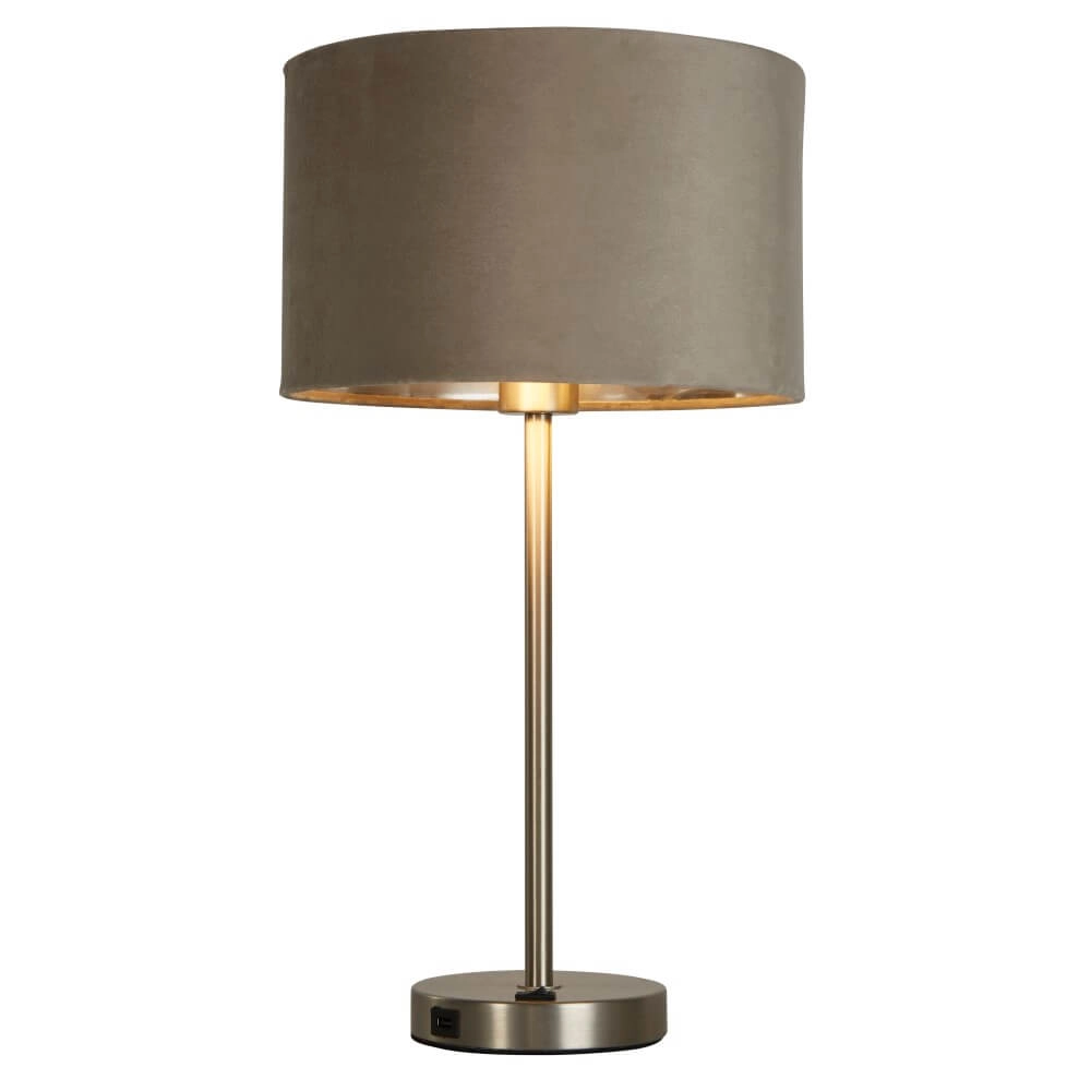 Nice table lamp Finn gold with cream Searchlight 5053423257235