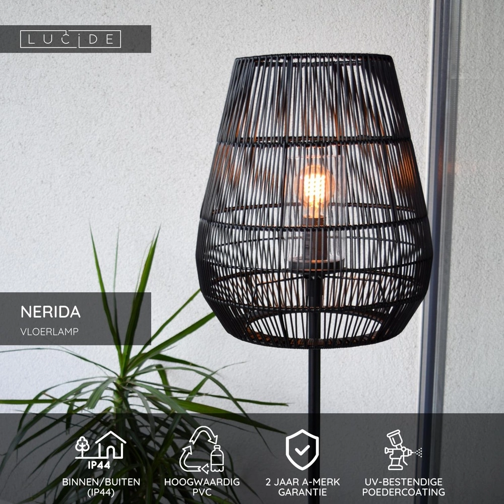 Floor lamp Nerida black IP44 - Ø 35cm Lucide 5411212031907