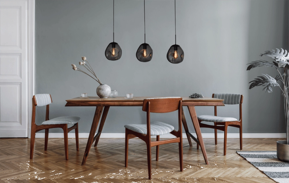 Glass hanging lamp Lava 3x smoke glass Ø 24cm Masterlight 8718121286044