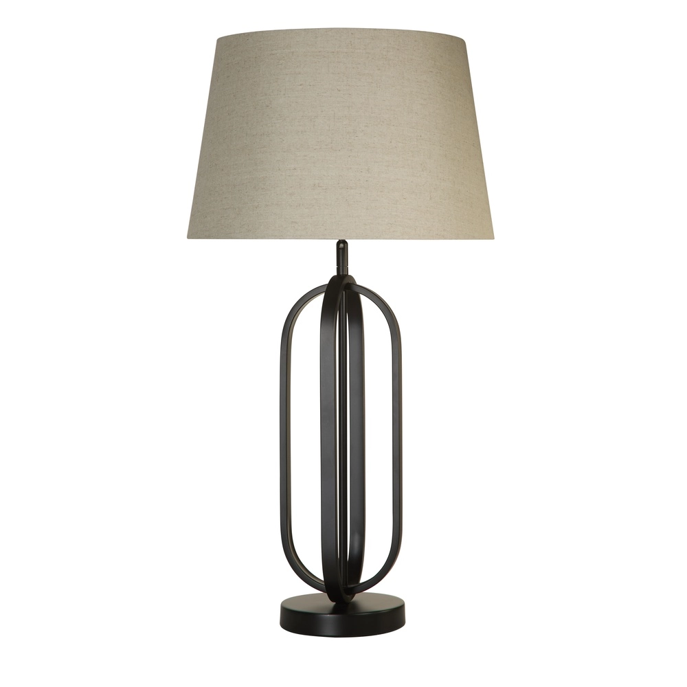 Table lamp Chic black with cream shade
